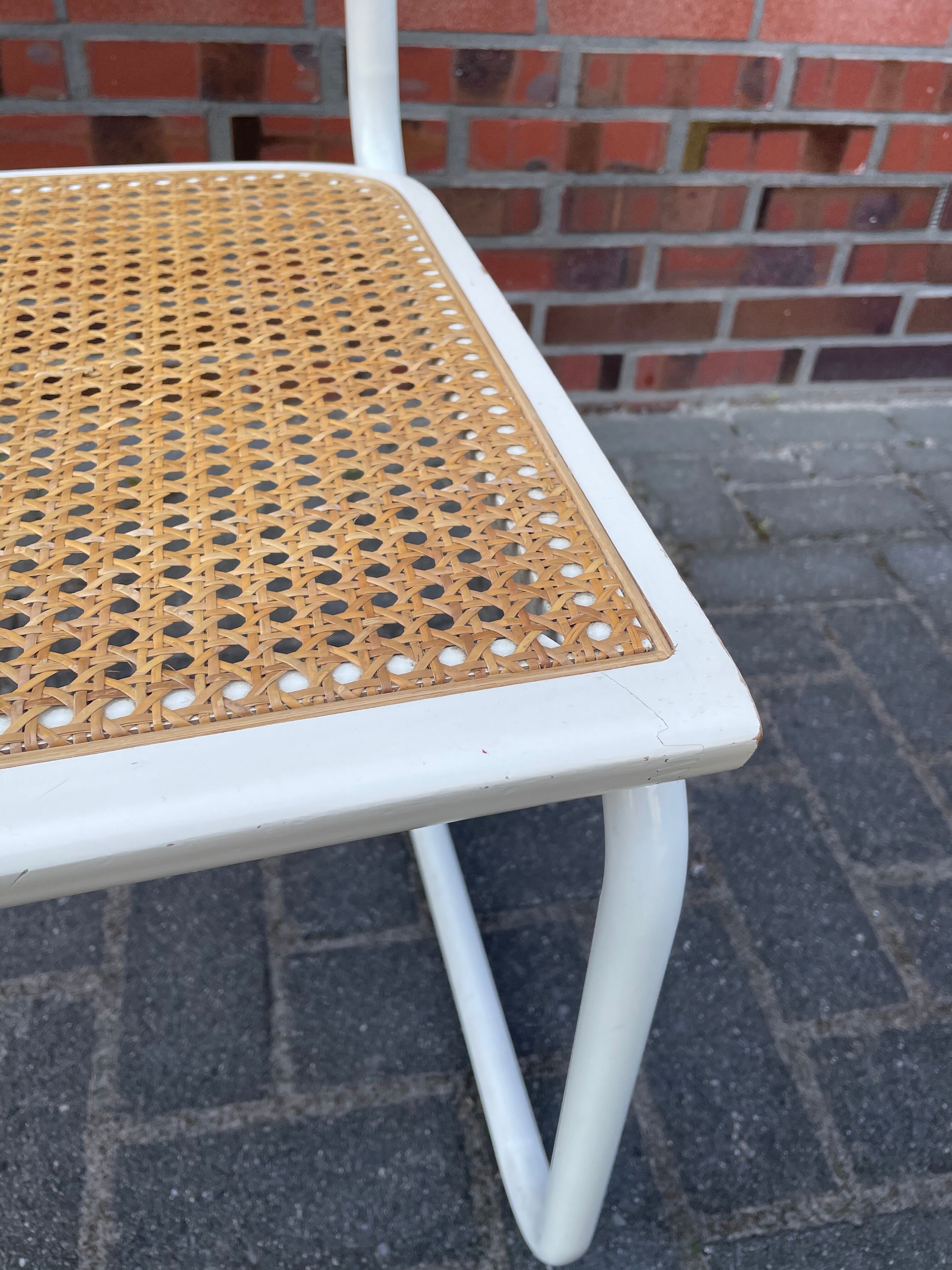 Cesca dining room chair designed by Marcel Breuer