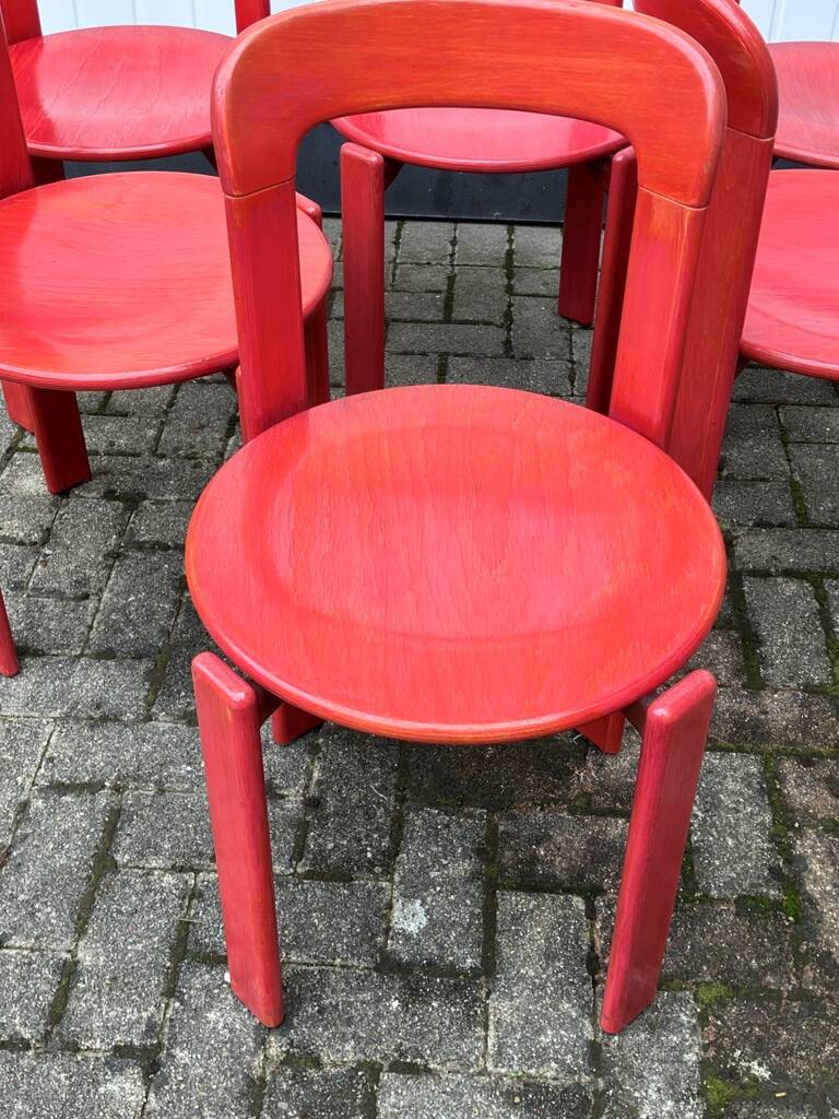 6 bruno rey chairs for ditiker stein am rhein 1970