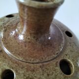 Flower vase in stoneware, signed