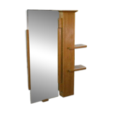 Wall shelf with adjustable mirror by Guillerme et Chambron for Votre Maison 1960's