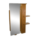 Wall shelf with adjustable mirror by Guillerme et Chambron for Votre Maison 1960's