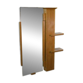 Wall shelf with adjustable mirror by Guillerme et Chambron for Votre Maison 1960's
