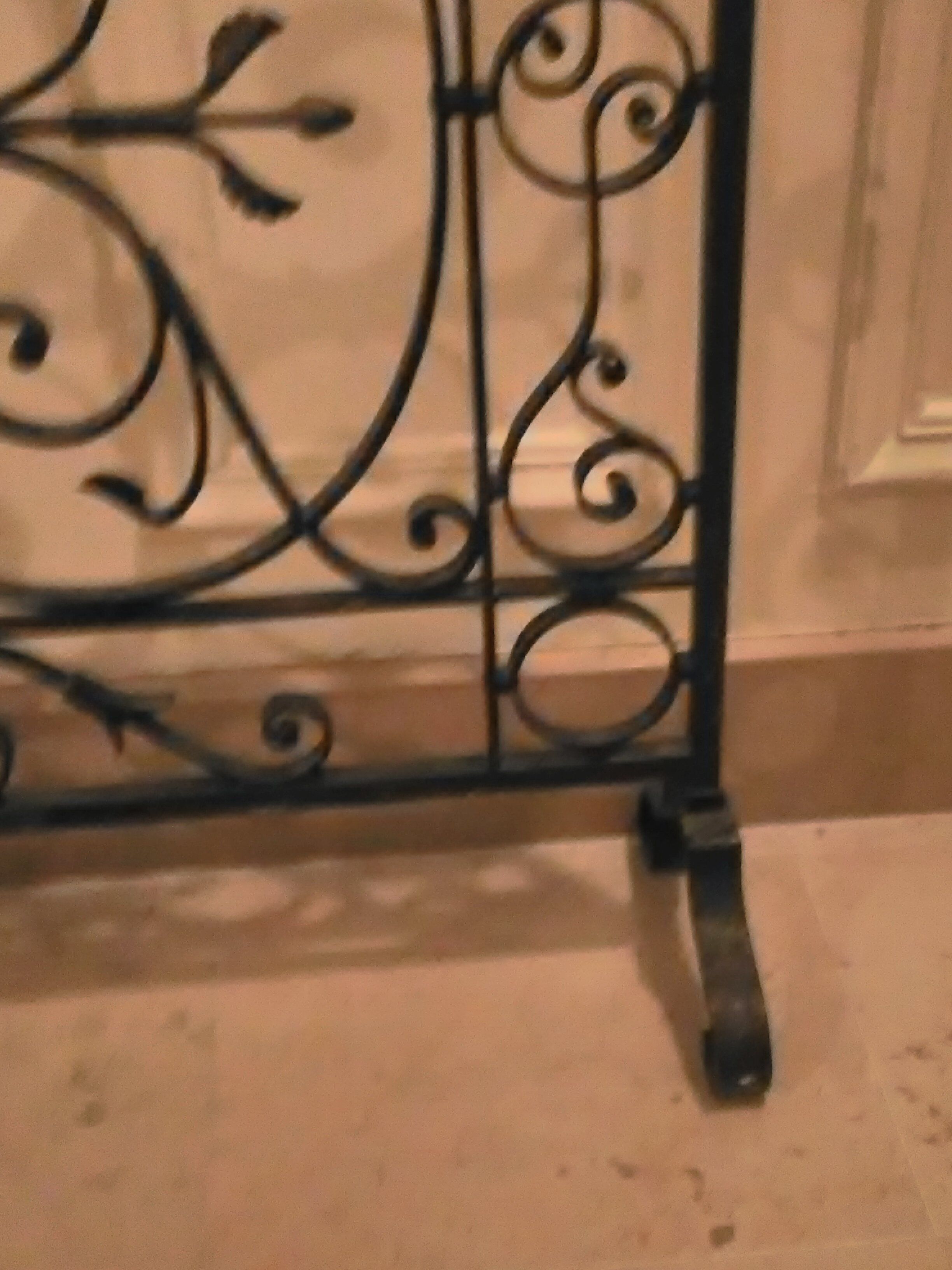 fireproof fireplace wrought iron