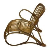 Vintage Rattan Chair Dirk Van Sliedregt Rohe Noordwolde 1960