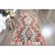 1970s Turkish Oushak Handmade Wool Cotton Red Kilim Runner Rug 130x400