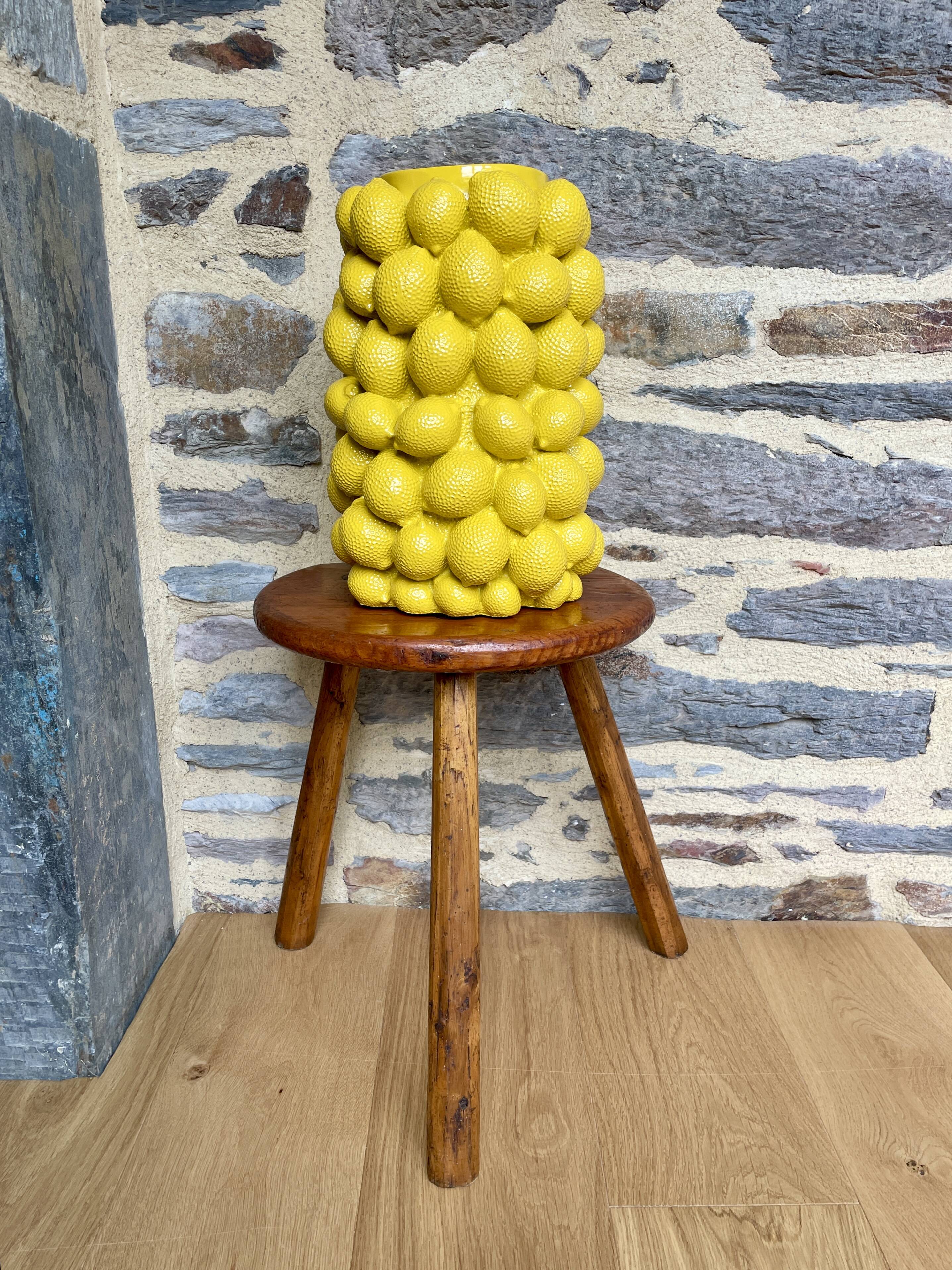 Old wooden farm stool