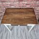 Upcycled Vintage Kitchen Dining Set Table and 2 Chairs - Cream and Walnut