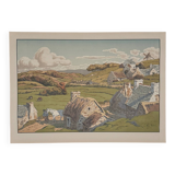 Lithograph by Henri Rivière, Aspects of Nature - The Valley