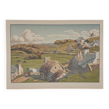 Lithographie par Henri Rivière Les Aspects de la Nature - Le Vallon