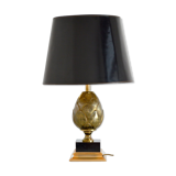 Vintage artichoke gold table lamp 1970