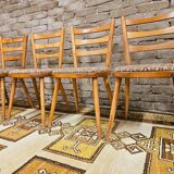 Set of 4 bistro chairs 1960
