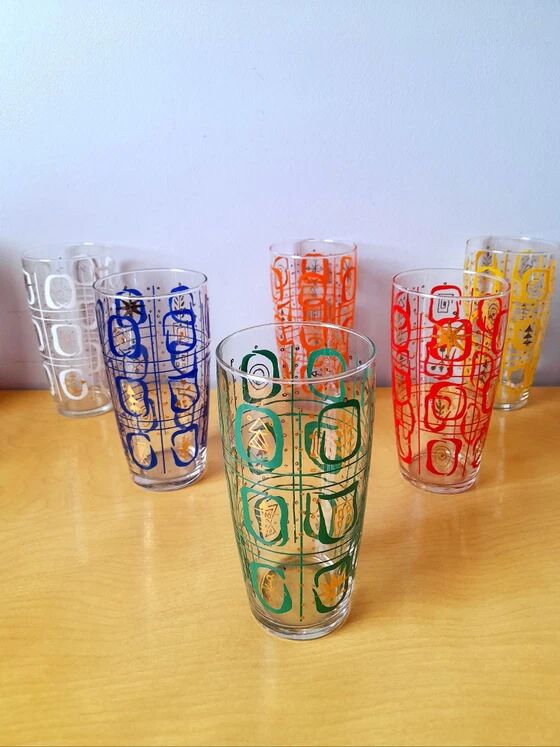 Glasses for orangeade 1960