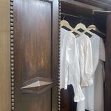 English oak wardrobe from the beginning of the 20th century - Dismantable into 3 parts