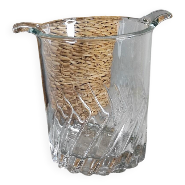 Seau à glace en verre moulé