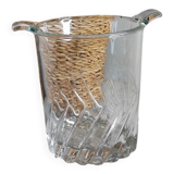 Molded glass ice bucket