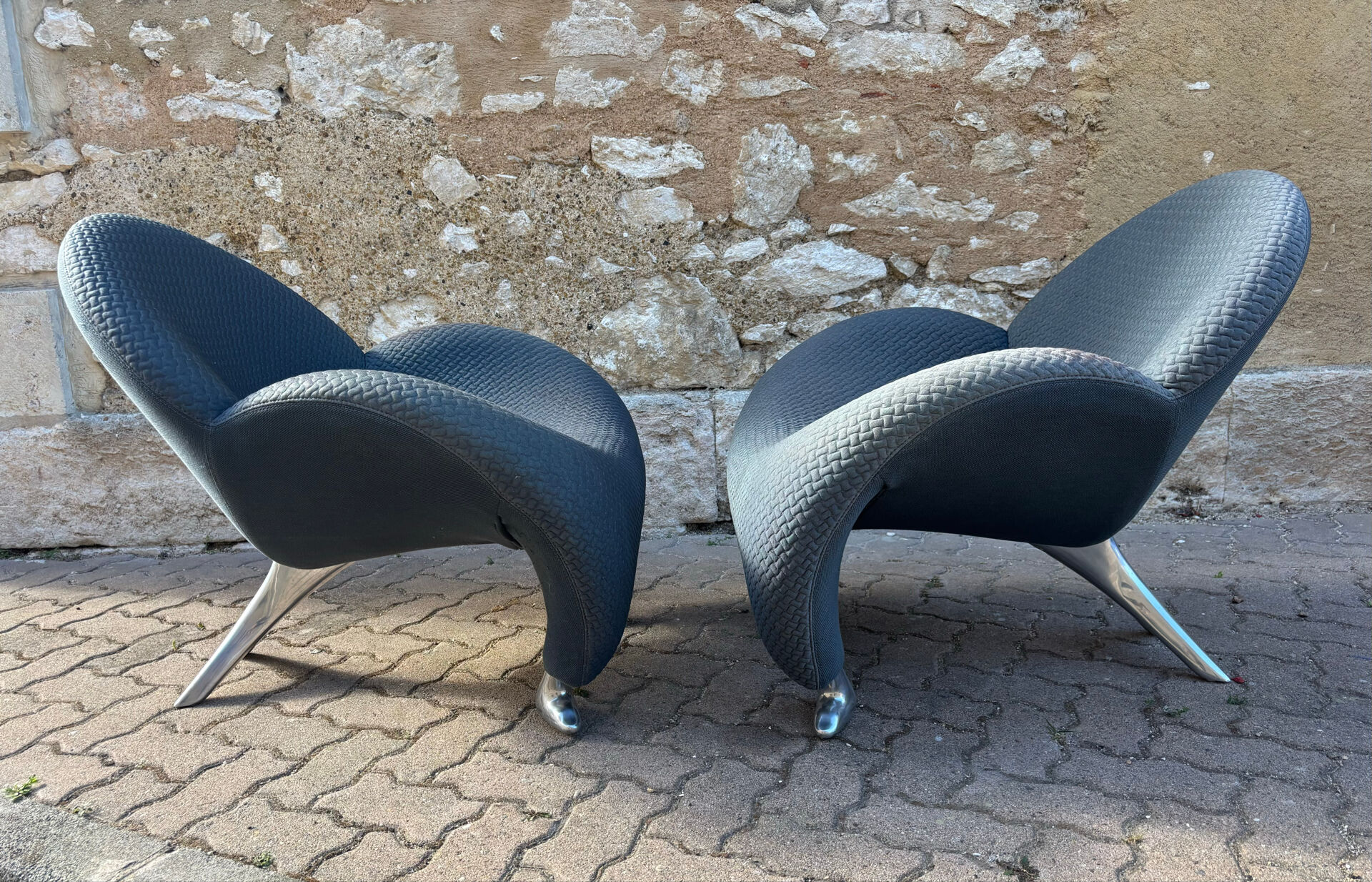 Pair of design armchairs Papageno Jan Armgardt Leolux