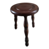 Solid wood stool legs varnished tripod patinated dp 0123251