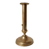 Brass candle holder with pusher