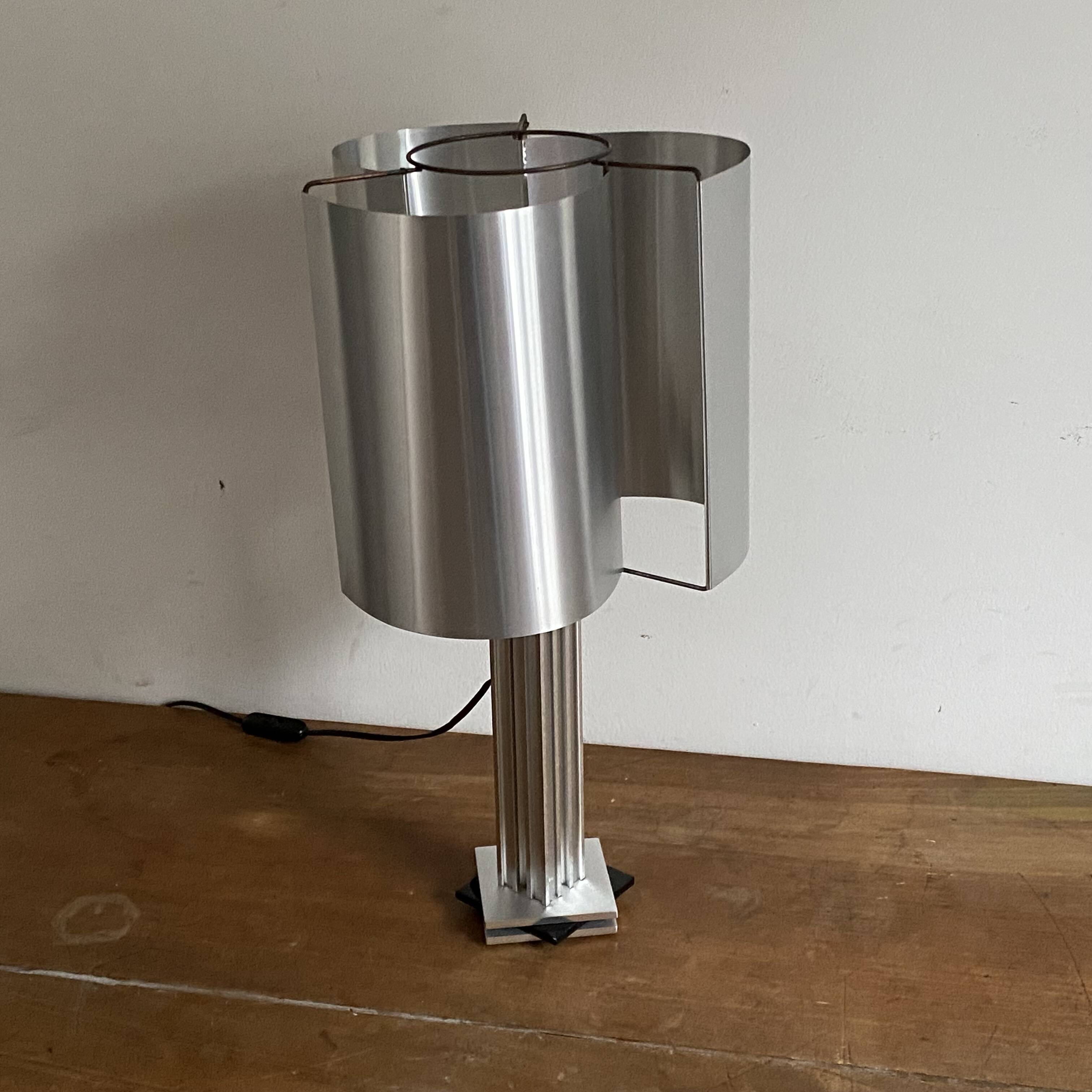 Space Age lamp with Max Sauze shade. 1970.