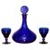 Sherry Carafe and Antique Bristol Blue Glasses