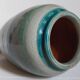 Ceramic vase scarified with gray-blue enamel