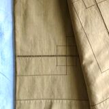 Old linen cloth and cotton tinted in vermeil