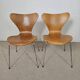 2 Chaises par Arne Jacobsen pour Fritz Hansen 1978