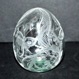 Fabergé egg in crystal engraved "butterfly" faberge modern russia 6.5cm