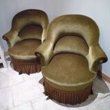 Paire de Fauteuils crapaud
