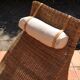 Deck chair sunbed in rattan and bamboo 1960