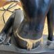 Pied de lampe plâtre femme africaine signé Pagliani