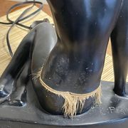 African women's plaster lamp signed Pagliani