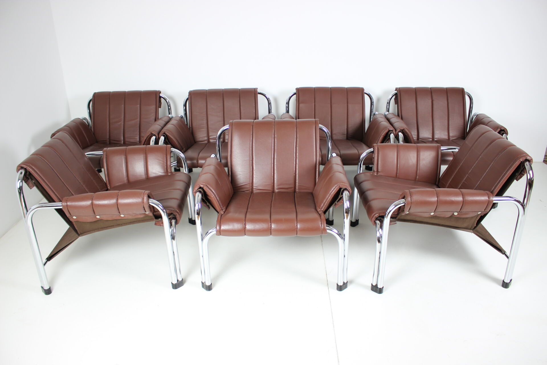 Seven Chrome Armchair Designed by Viliam Chlebo, Czechoslovakia