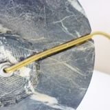 Candelabra, 6-pointed candlestick, marble, bronze, putti decoration, putto