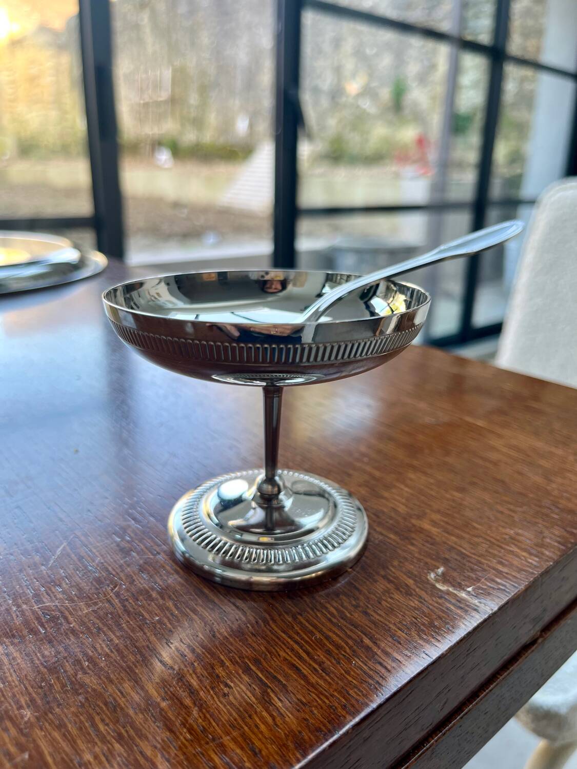 Vintage Stainless Steel Ice Cream Service by Jean Couzon