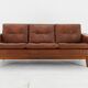 1970s Brown Leather 3-Seater Sofa, Denmark