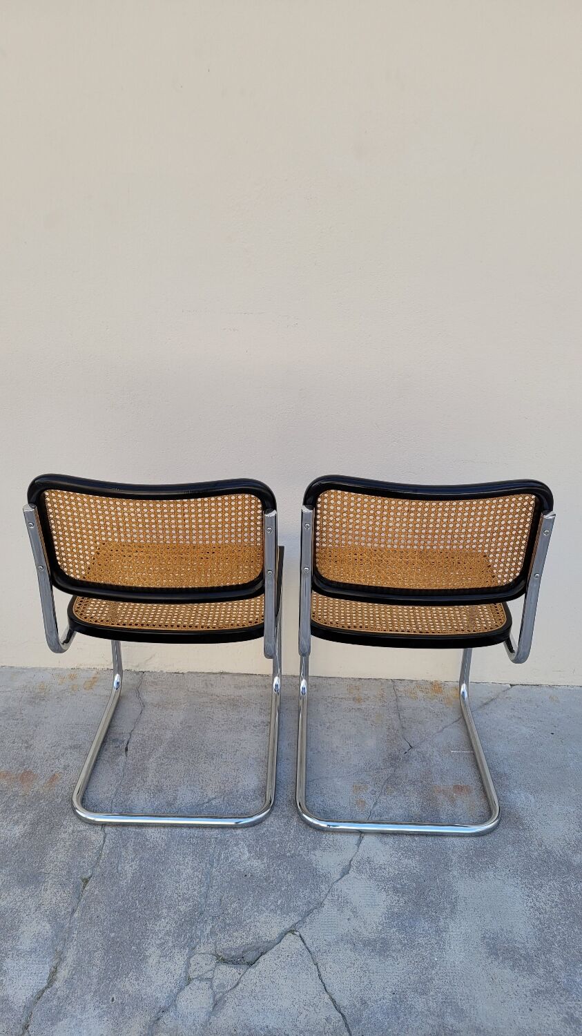 Paire de chaises b32 de Marcel Breuer en cannage