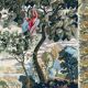 Large decorative tapestry, exotic birds, 20th century