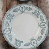 8 antique dessert plates in ironstone