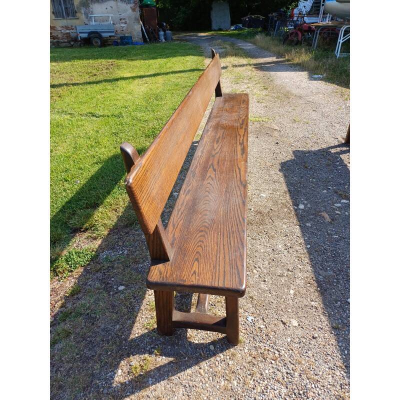 Pair of solid oak benches