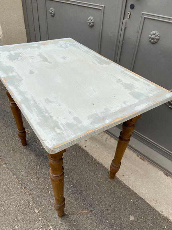 Table de ferme shabby chic sapin 1920s