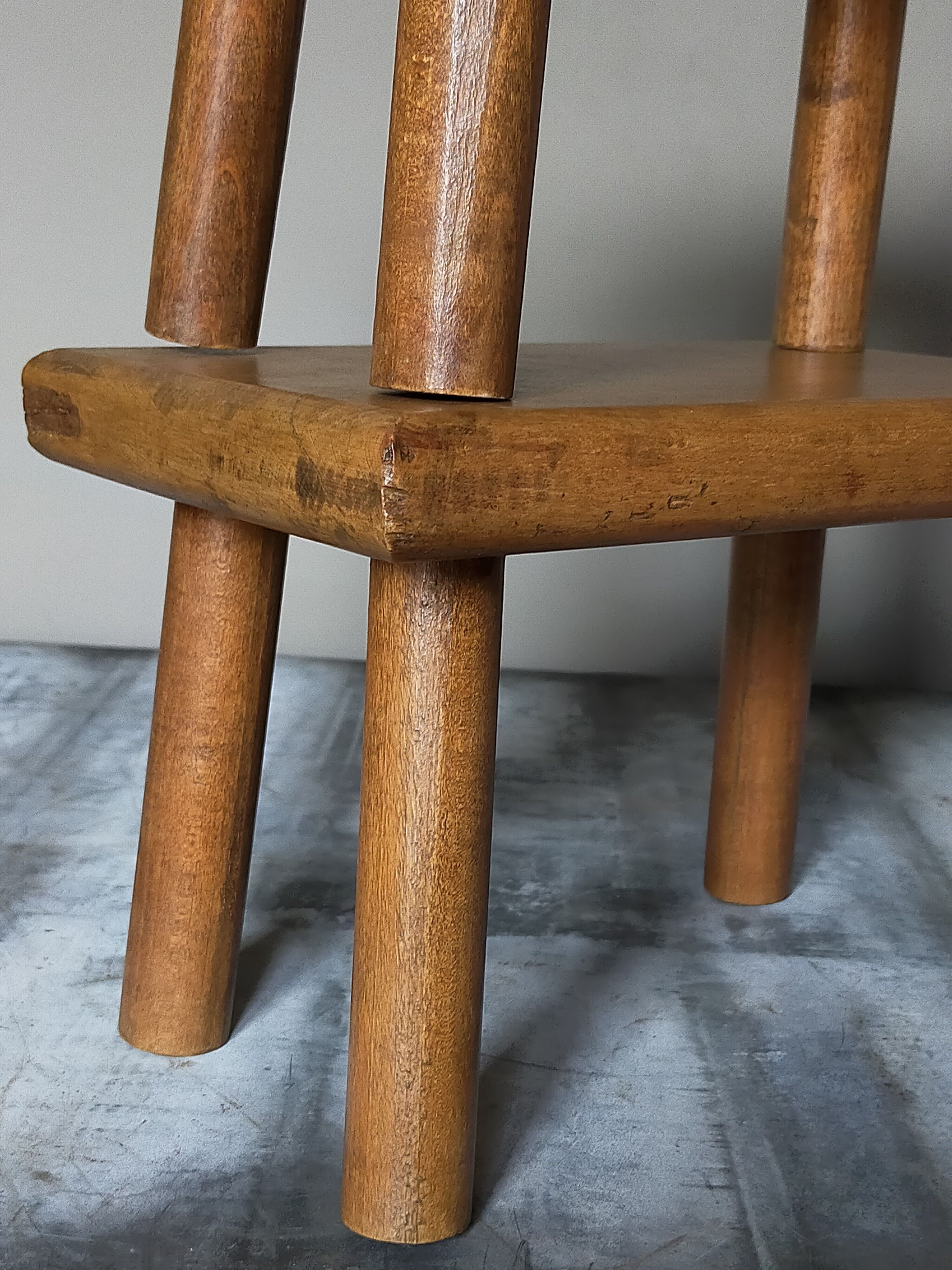 Pair of vintage oak footrests