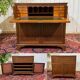 Commode secrétaire anglaise 19ème en acajou