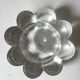 Frosted glass candle holder stylised in the shape of a flower, 1970s design.