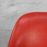 Ray & Charles Eames, édition Herman Miller, set de 4 chaises oranges. Circa 1960