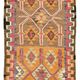 Turkish Handwoven Vintage Herki Kilim 97 cm x 325 cm