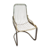 Tubular metal chair covered with gilding