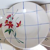 6 assiettes creuses vintage de Niderviller modèle Saumur 220512