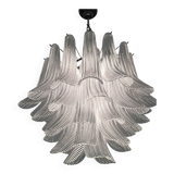 Lustre rayé en verre de murano « selle »