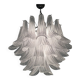 Striped “selle” murano glass chandelier